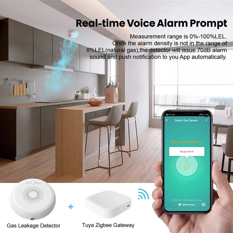 Smart Gas Leak Detector (ZGD07) - AVATTO Smart Home