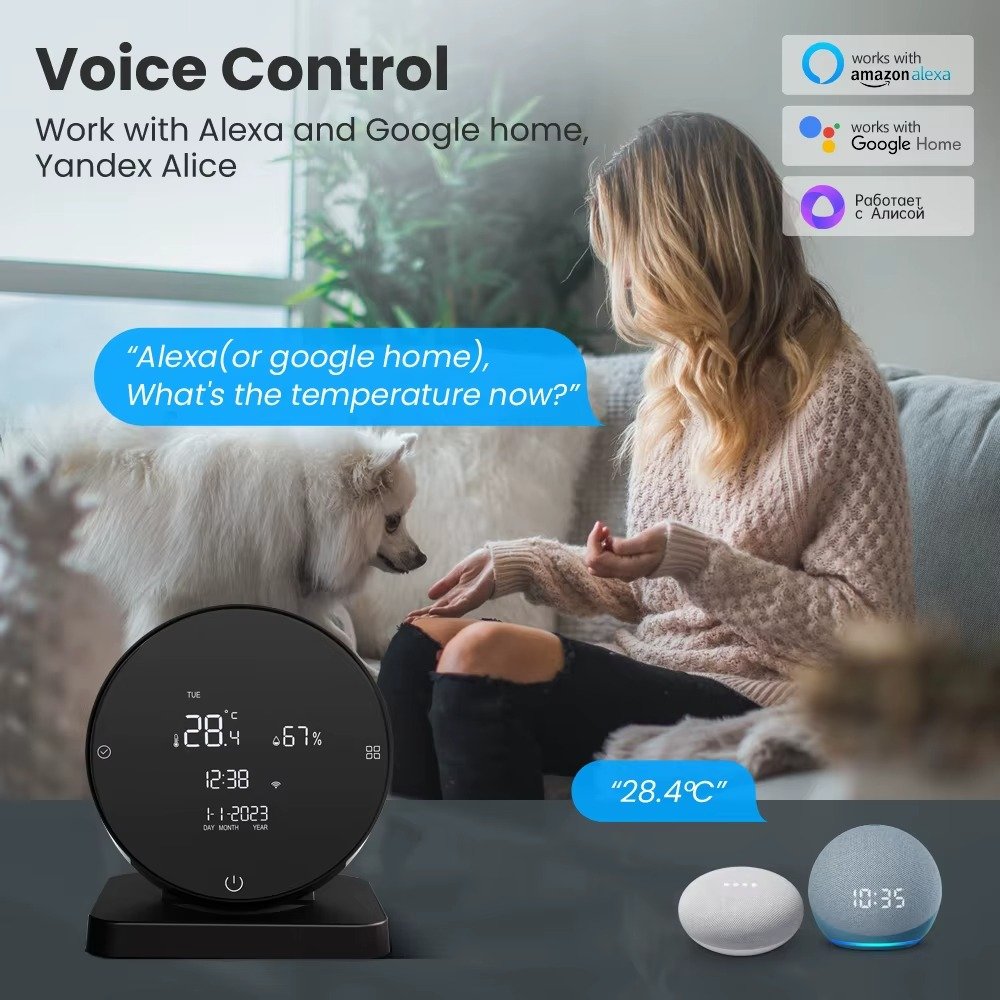 AVATTO IR Smart Sensor compatible with Alexa, Google Home, and Alice voice control