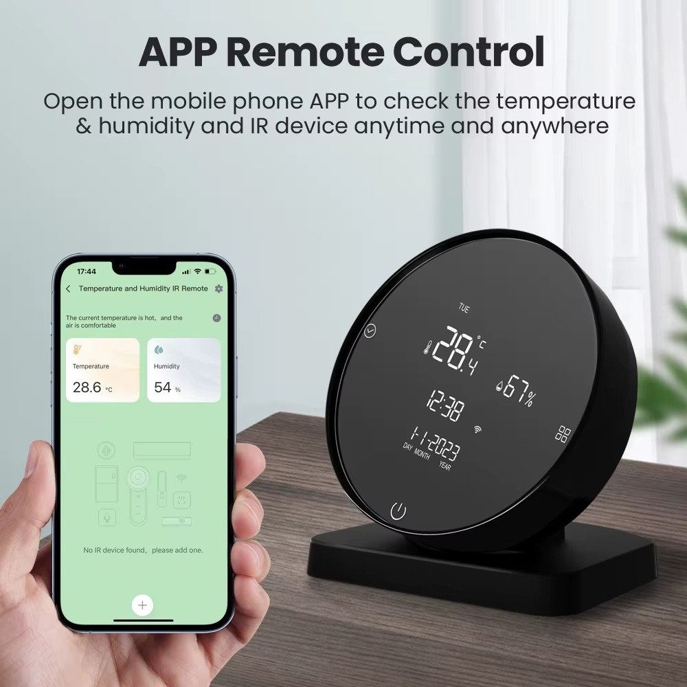 AVATTO Smart Temperature and Humidity Sensor controlled via Tuya Smart Life App