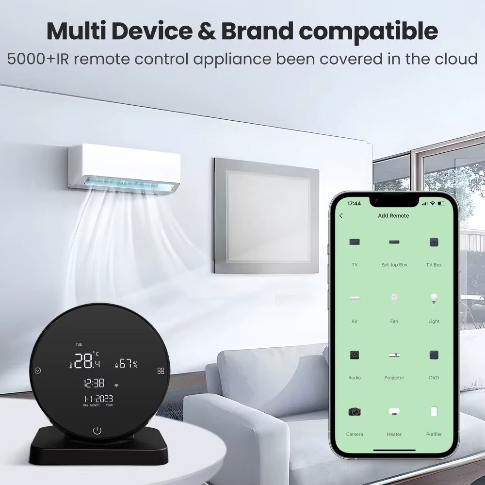 AVATTO Smart Temperature and Humidity Sensor controlled via Tuya Smart Life App
