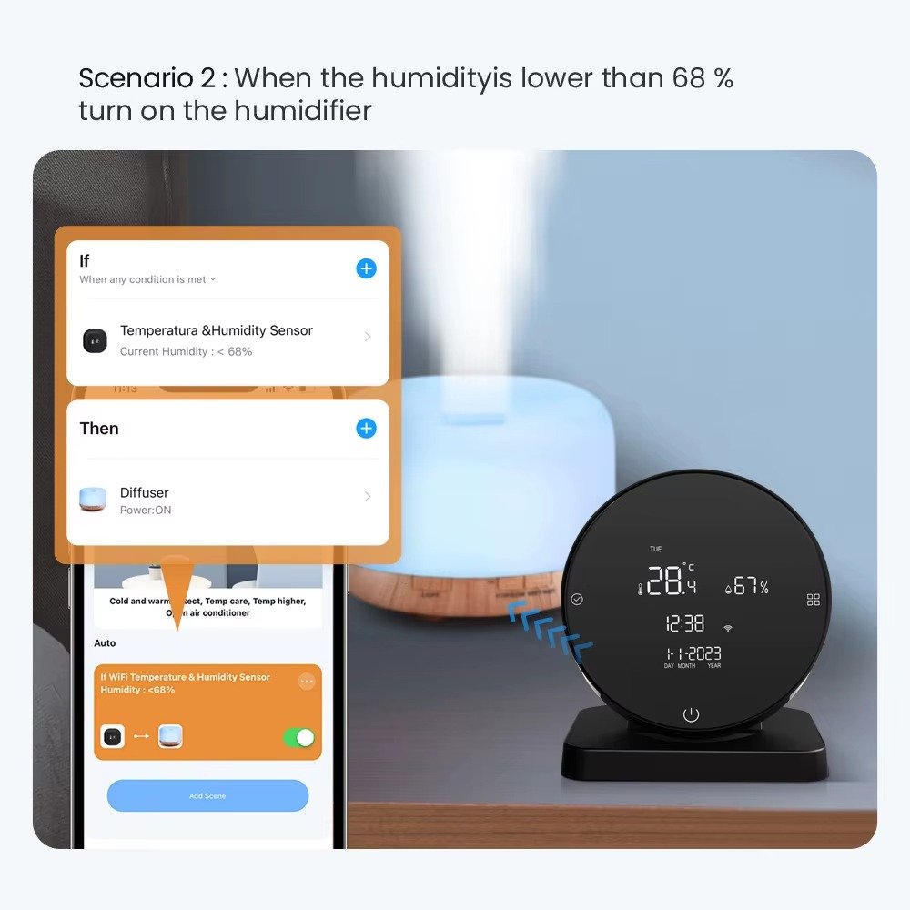 AVATTO IR Smart Sensor compatible with Alexa, Google Home, and Alice voice control