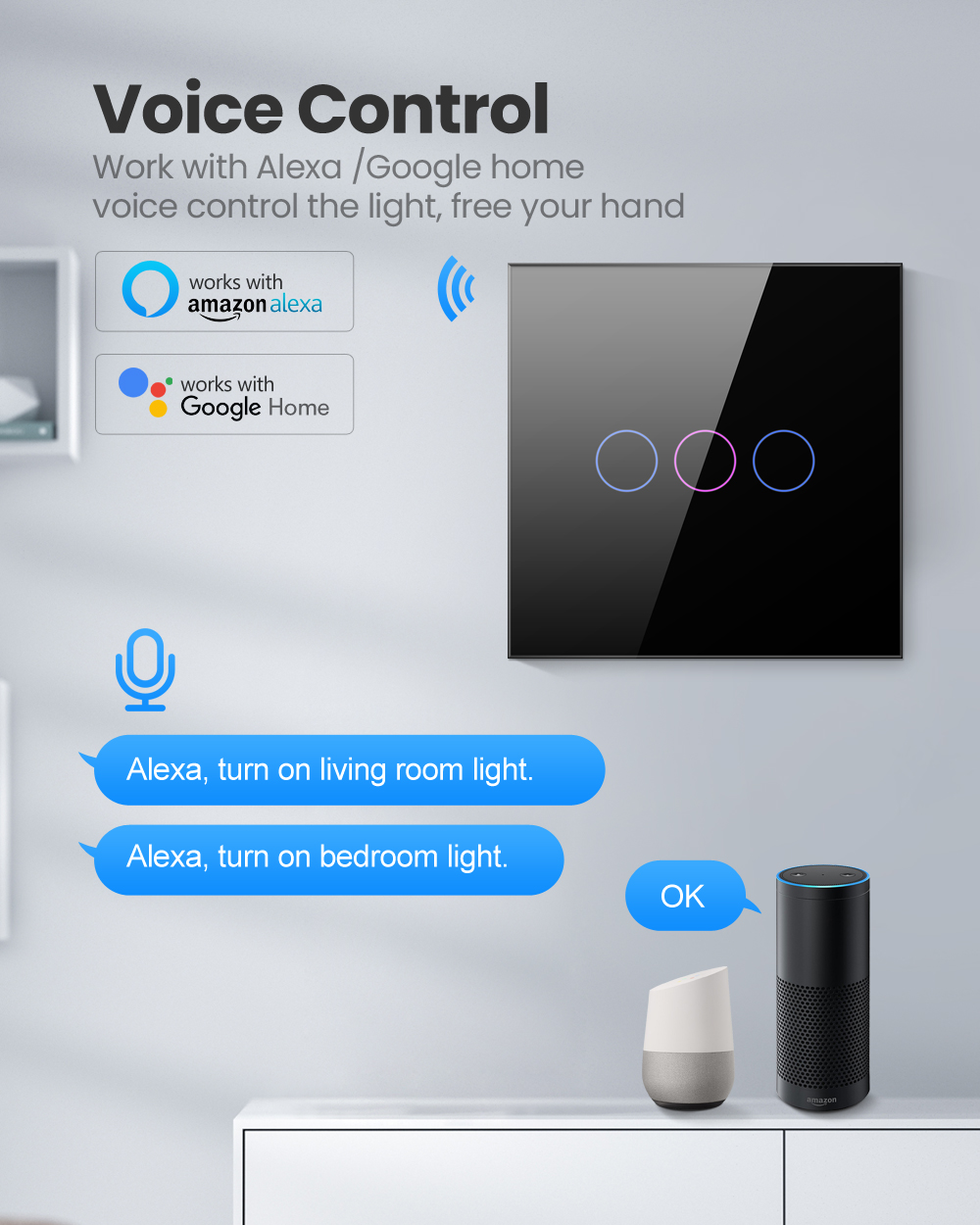 Smart EU Standard Light Switch