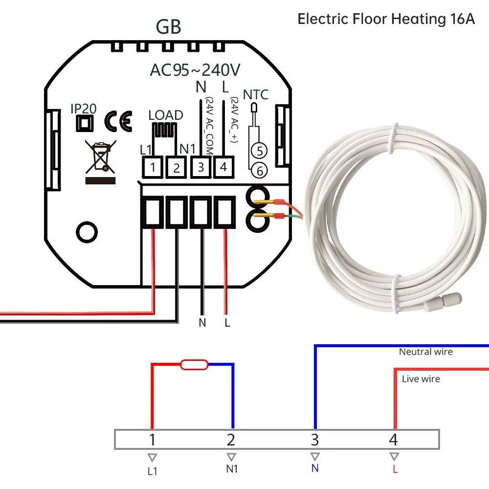 AVATTO WiFi Electric Heating Temperature Controller