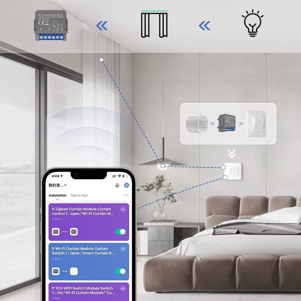 AVATTO Tuya WiFi Smart Curtain Switch Module for Alexa and Google Home