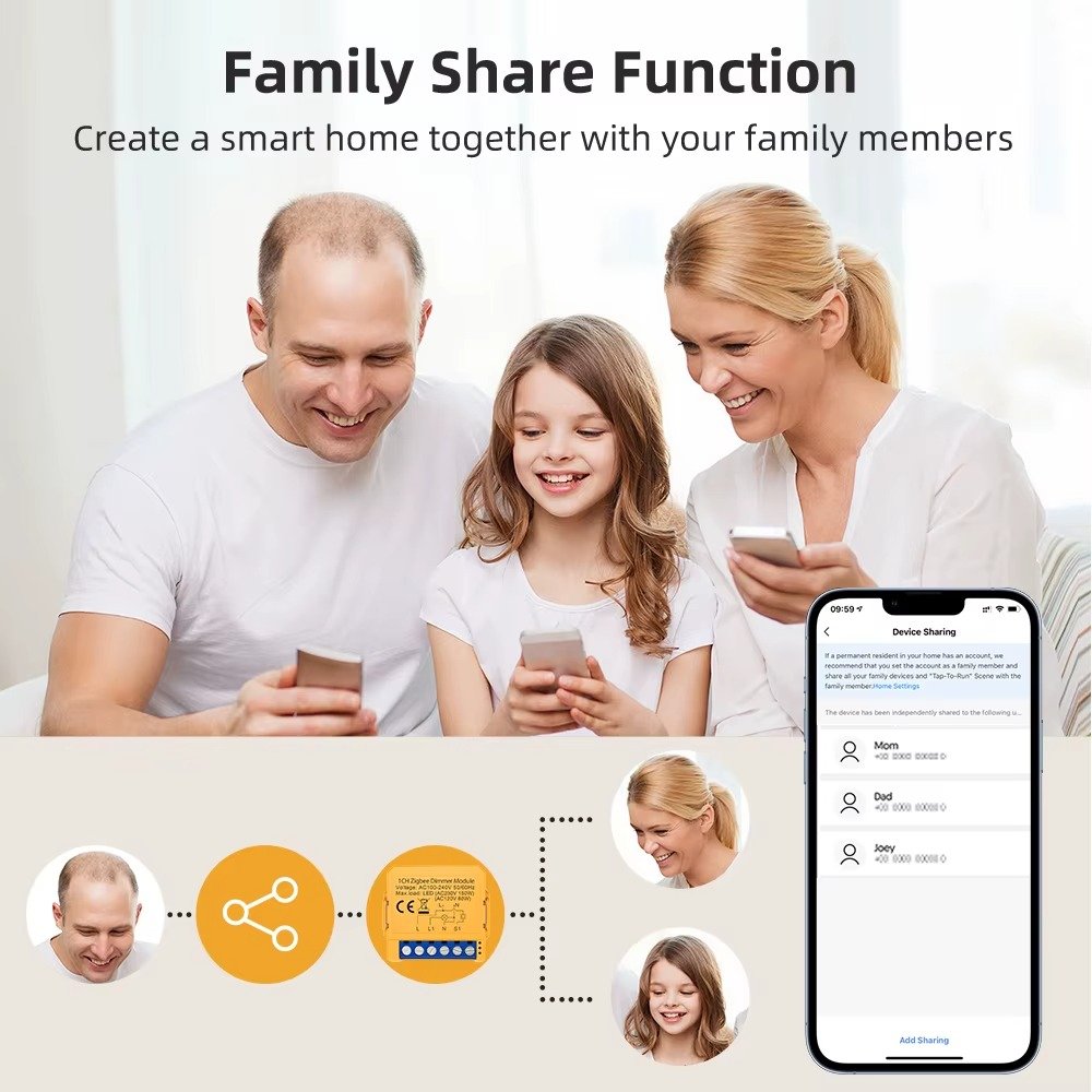 AVATTO Tuya ZigBee Smart Dimmer Switch Module for Alexa and Google Home