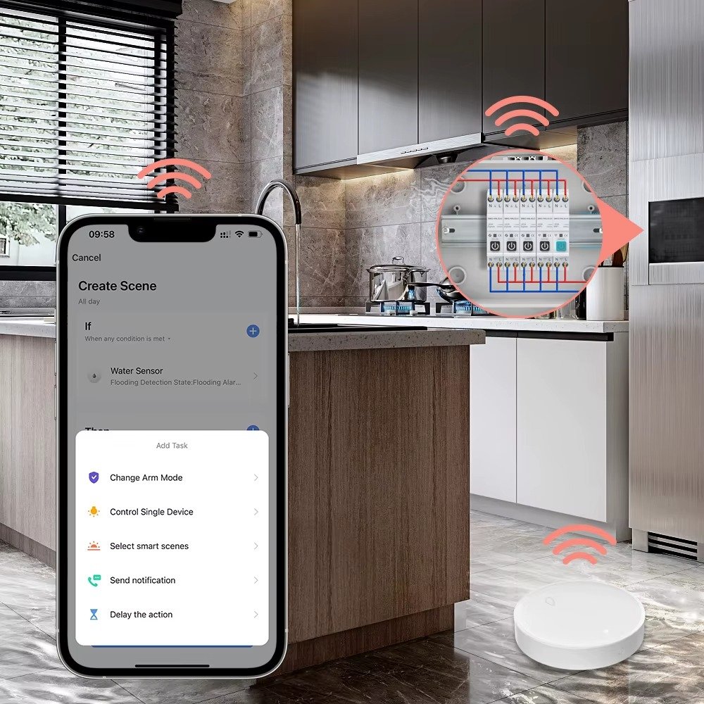 AVATTO ZigBee Smart Water Leak Detector Tuya App & Alexa Alerts