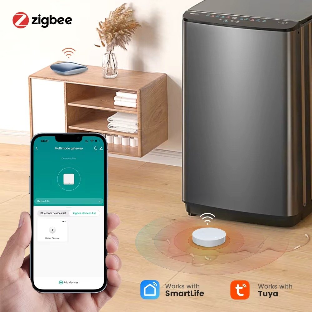 AVATTO ZigBee Smart Water Leak Detector Tuya App & Alexa Alerts