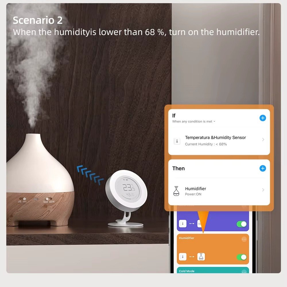 AVATTO ZigBee Temperature & Humidity Sensor Tuya App & Alexa Control
