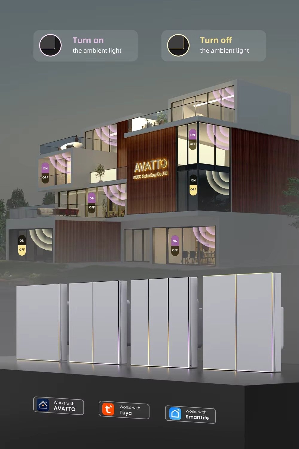 AVATTO Smart Switch supporting both WiFi and ZigBee connection.