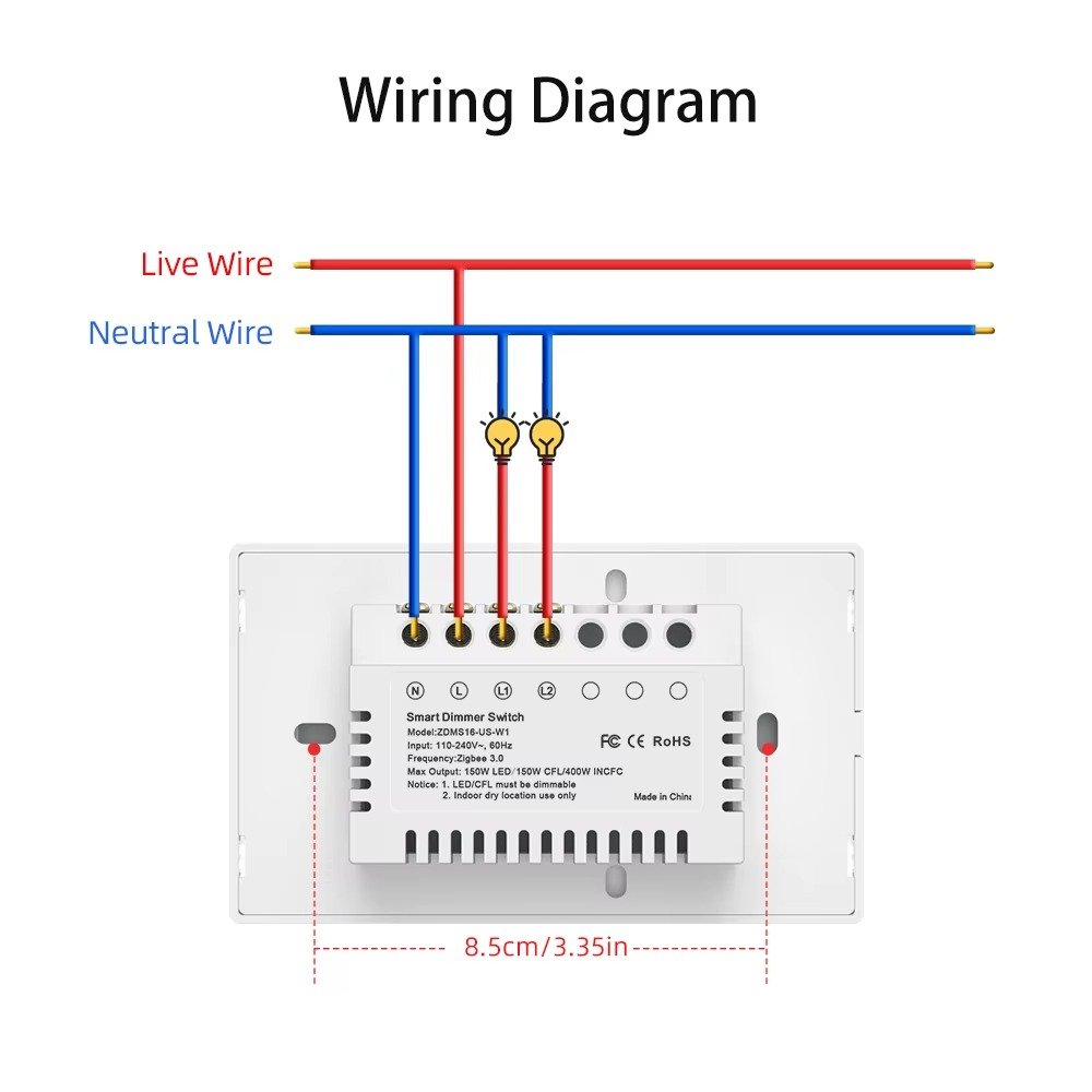 AVATTO Tuya Smart Dimmer Switch WiFi and ZigBee versions for smart home automation