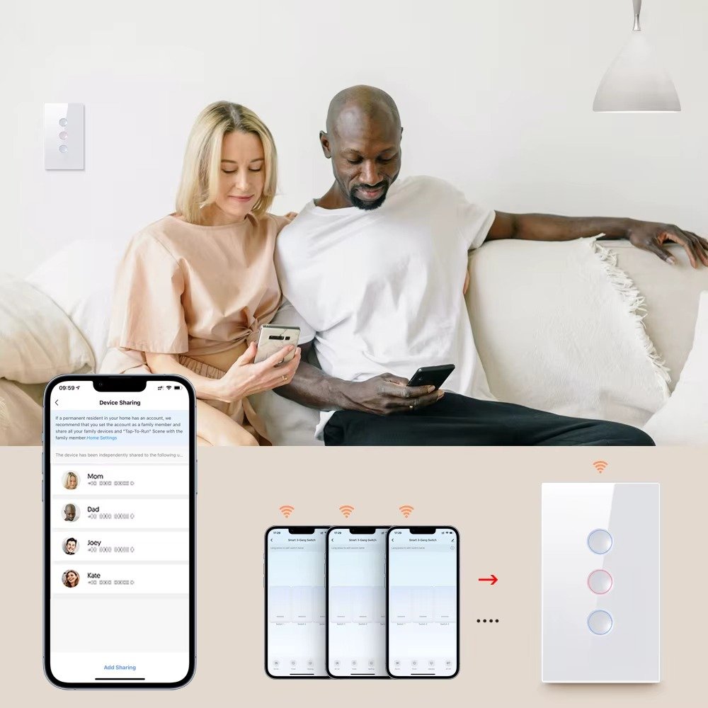 AVATTO Tuya Smart Light Switch compatible with Alexa and Google Home
