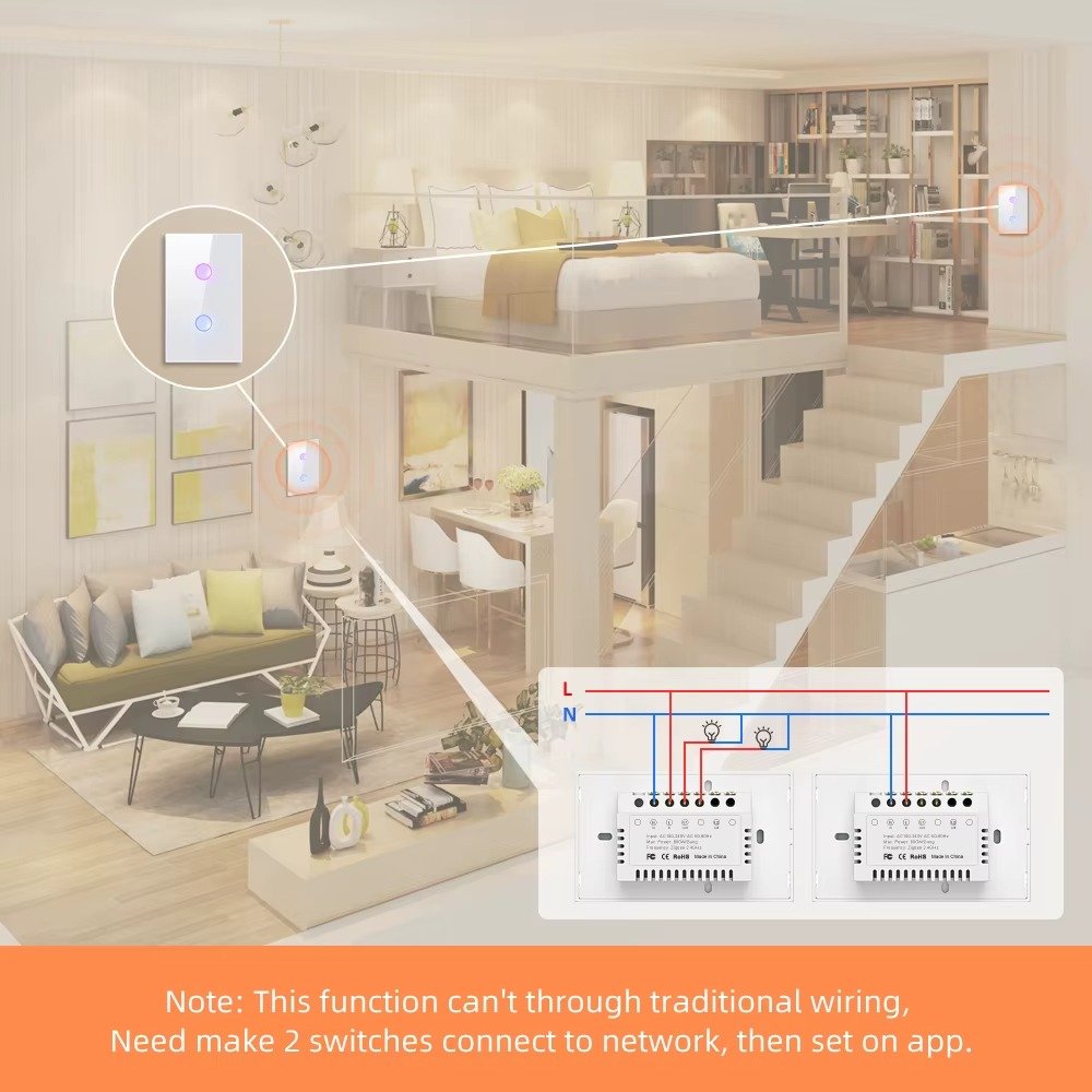 AVATTO Tuya Smart Light Switch supports both neutral and no neutral wire installation
