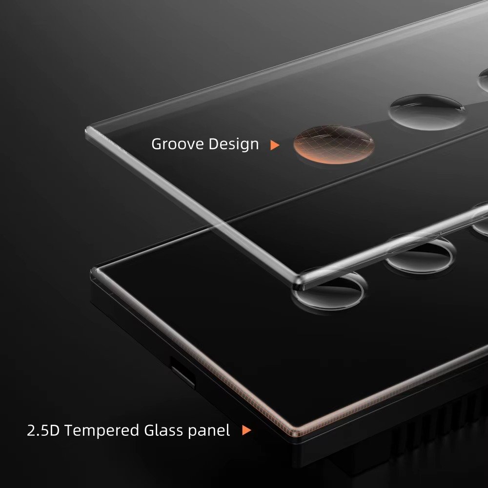 AVATTO Tuya Smart Light Switch with 2.5D tempered glass touch panel