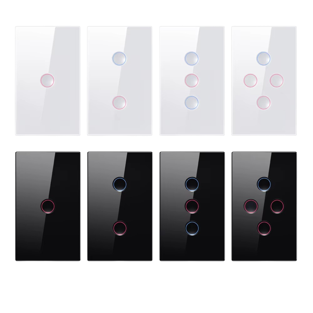 AVATTO Tuya Smart Light Switch with 2.5D tempered glass touch panel. AVATTO Tuya Smart Light Switch with 2.5D tempered glass touch panel