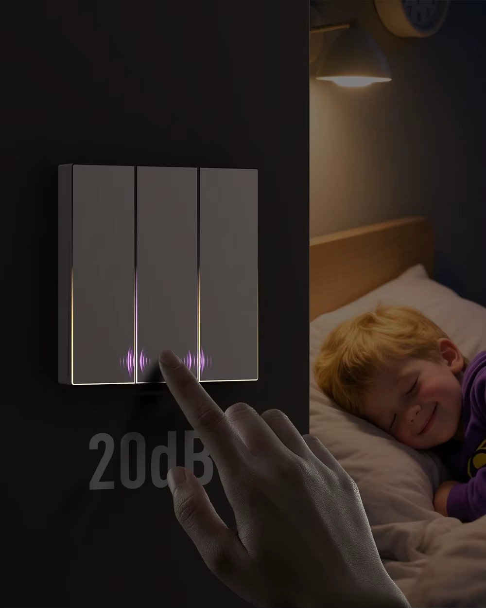 AVATTO Tuya Smart Switch Blade Series with elegant glass and ambient lighting