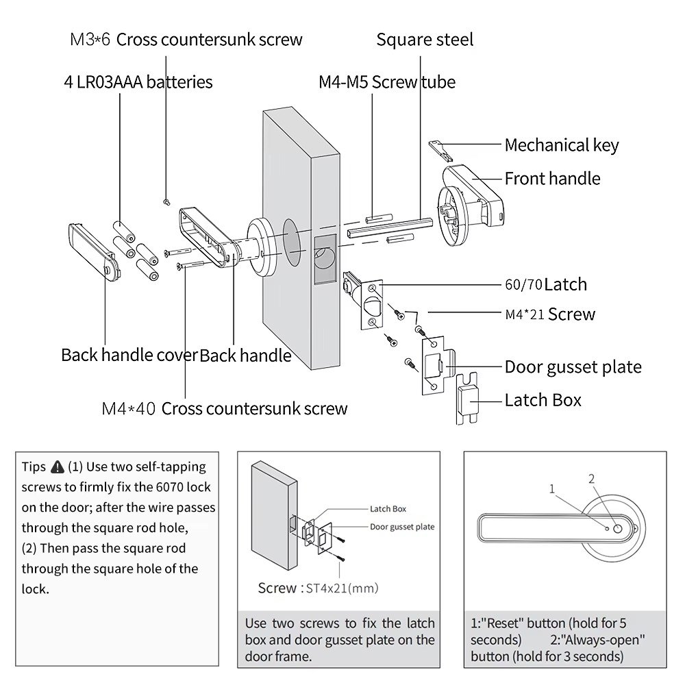 AVATTO Smart Handle Lock with Keypad